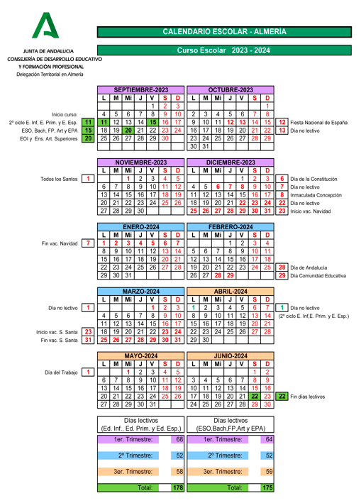 CALENDAIO ESCOLAR 2023-2024